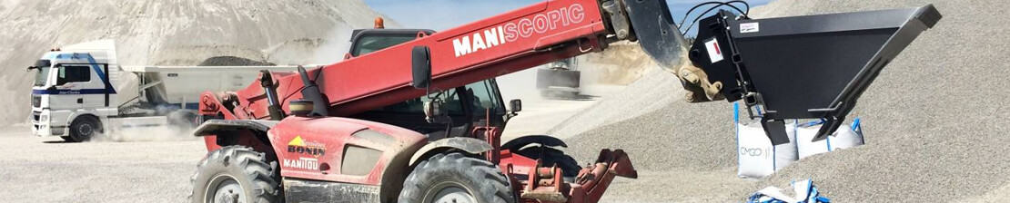 Chariot Manitou avec godet