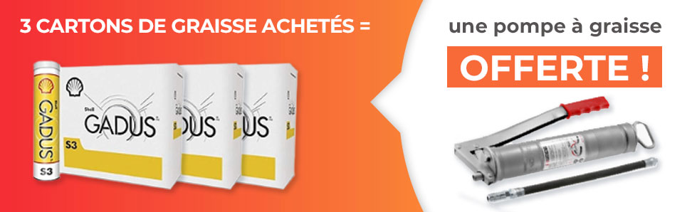 3 cartouches de graisses acheté une pompe à graisse offerte